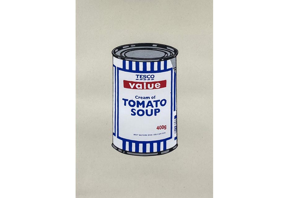 SOUP CAN WHITE BLUE